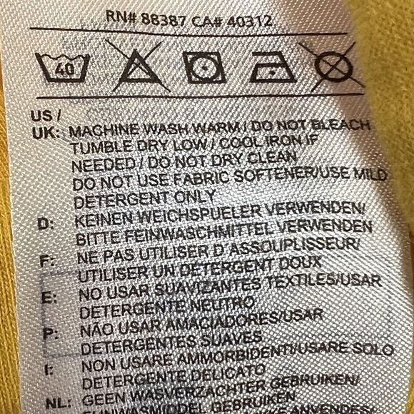 ADIDAS Hoodie Mens Medium Yellow Feel Cozy Pullover Sweatshirt Kangaroo Pouch - Picture 8 of 14